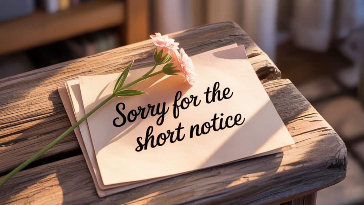 15 Other Ways to Say “Sorry for the Short Notice”