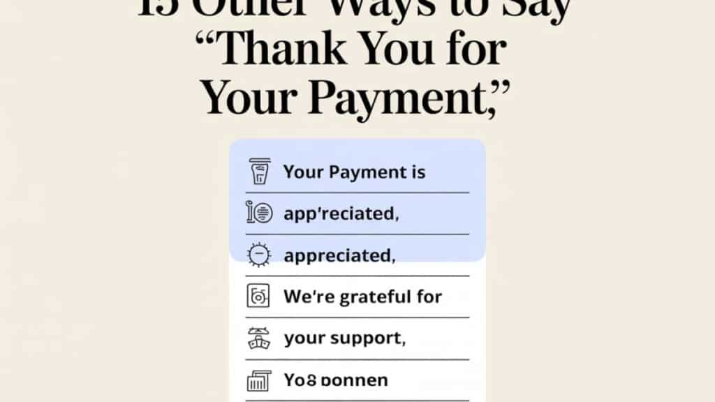 15 Other Ways to Say “Thank You for Your Payment”