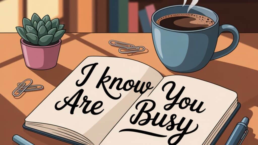 18 Other Ways to Say “I Know You Are Busy”