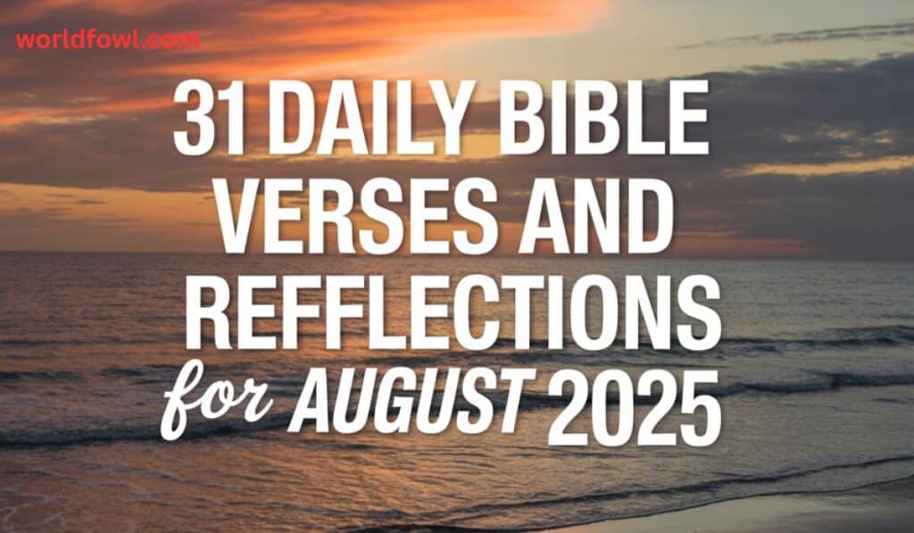 31 Daily Bible Verses and Reflections for August 2025