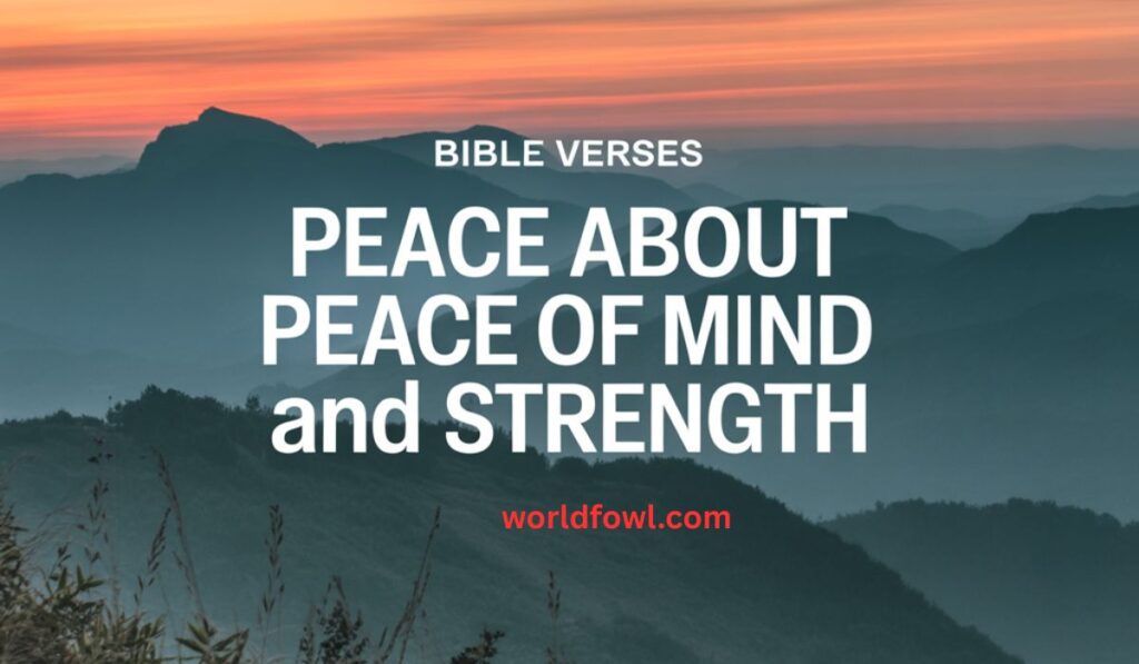 Bible Verses About Peace of Mind and Strength