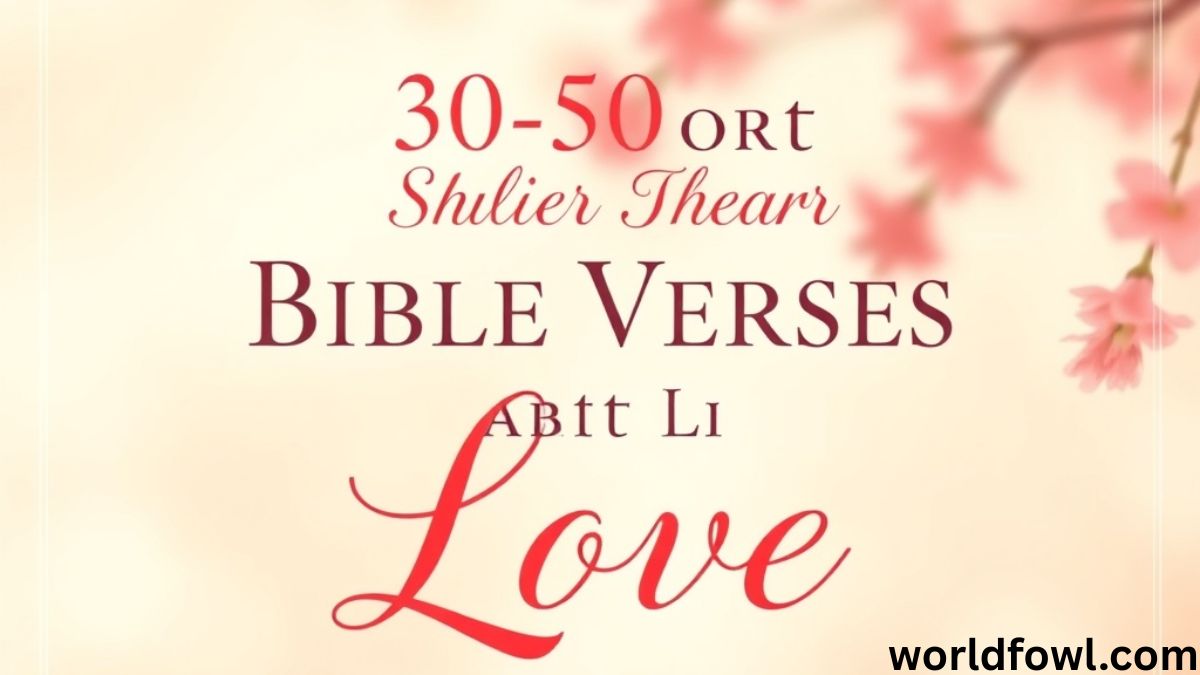 30 Short Bible Verses About Love