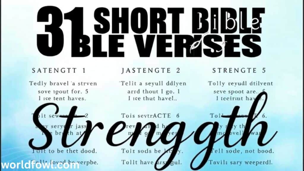 31 Short Bible Verses About Strength