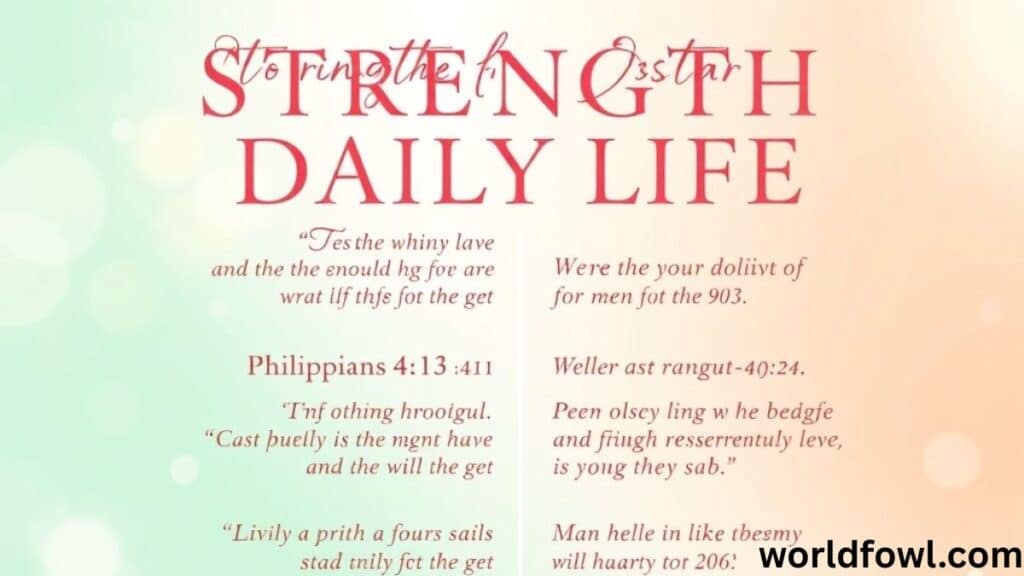 31 Short Bible Verses About Strength