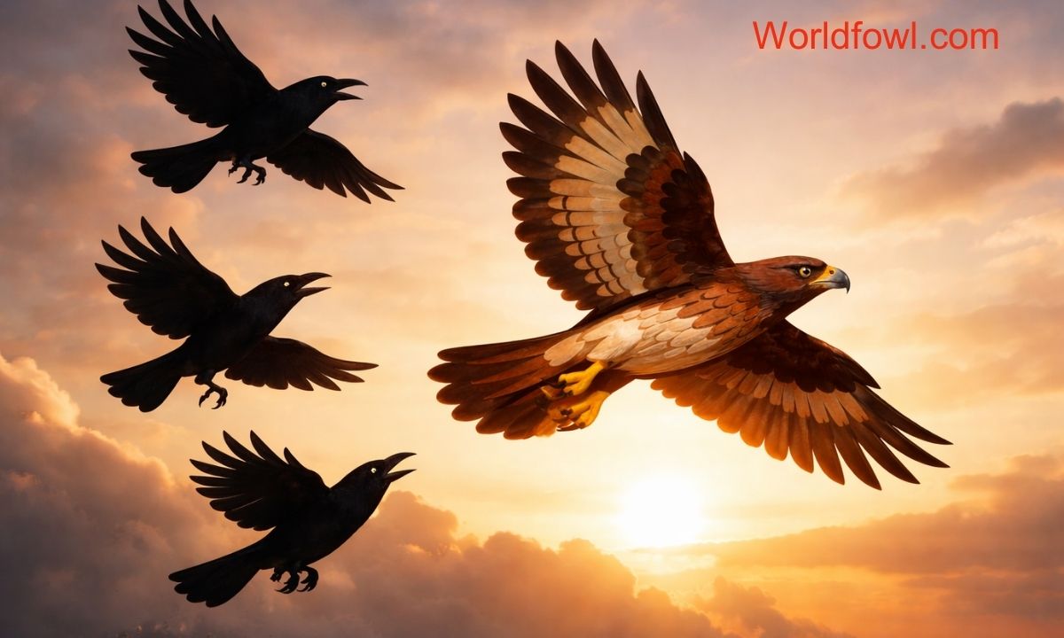 Crows chasing a hawk spiritual meaning