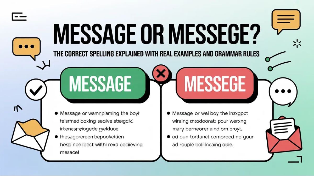 Messege or Message? The Correct Spelling Explained With Real Examples and Grammar Rules