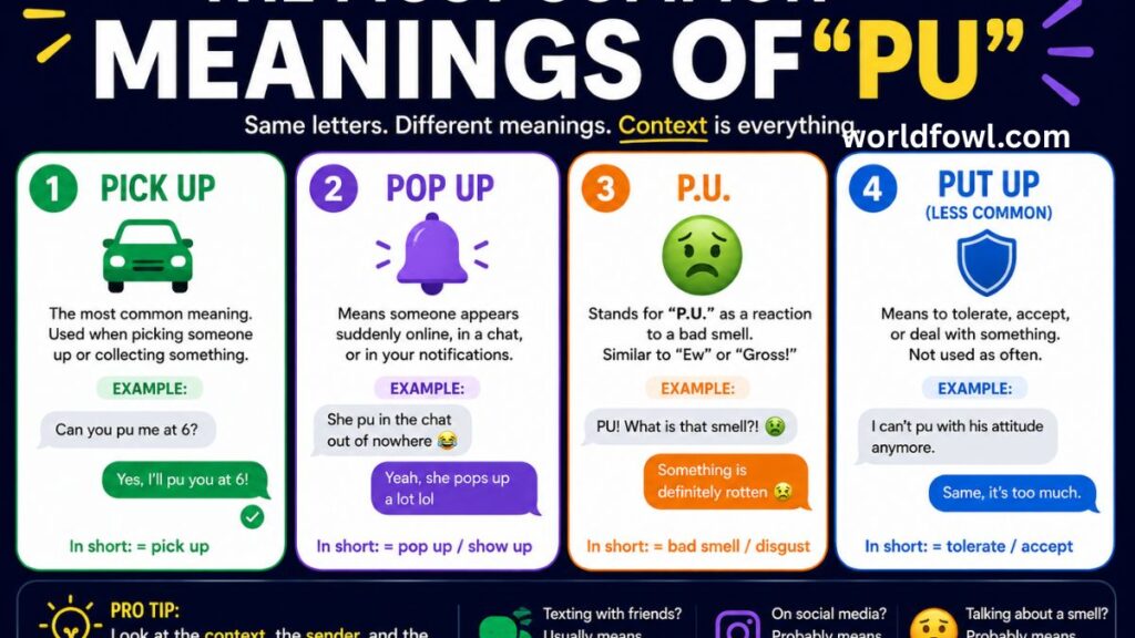 The Most Common Meanings of “PU”