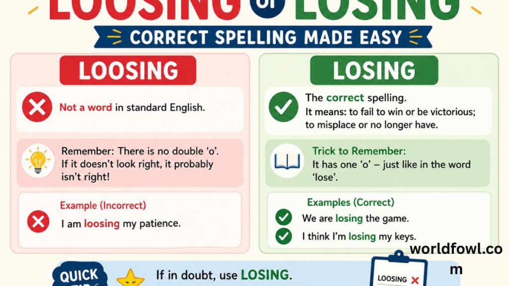 Loosing or Losing: Correct Spelling Made Easy